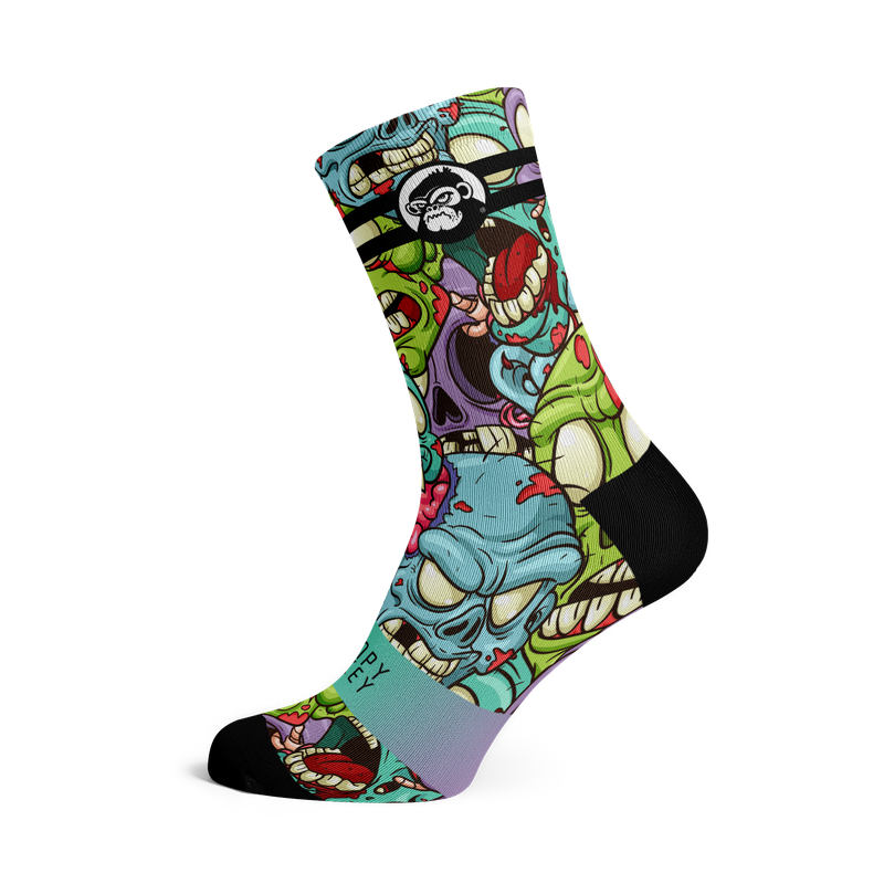 Grumpy Monkey Colgate Zombie Socks