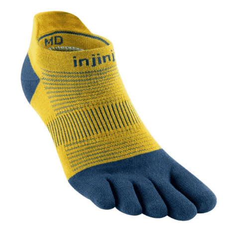 Injinji - Run Lightweight (Ultra-Thin Cushioning) No-Show - Royal Yellow