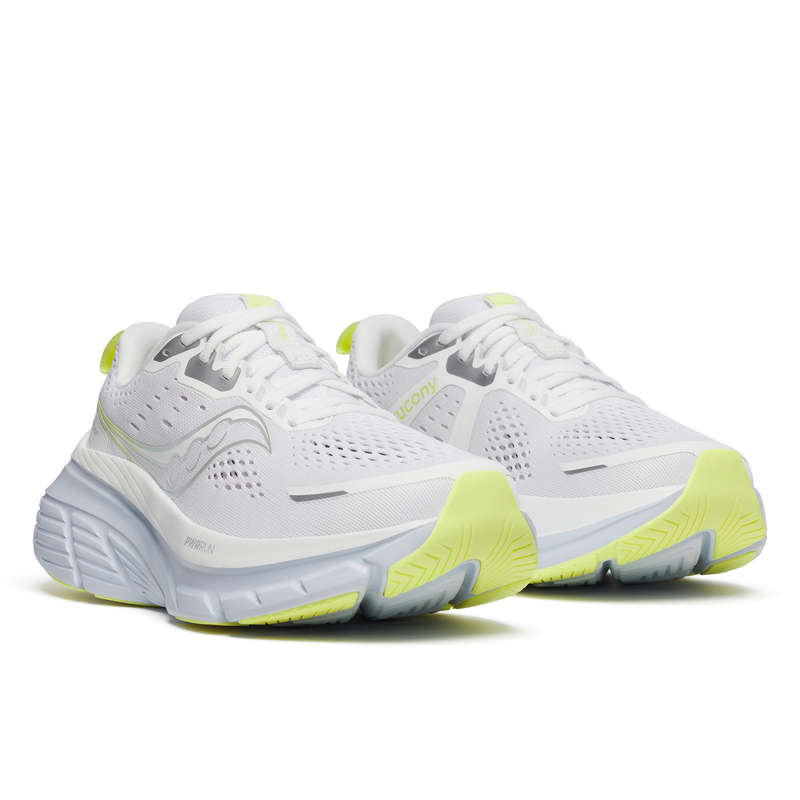 Saucony Guide 18 Wide Road Running Shoes Ladies (White/Ice Melt Blanc)