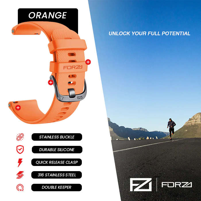 FORZA - ELITE | 18mm Quick Release Watch Strap for Garmin (Red)