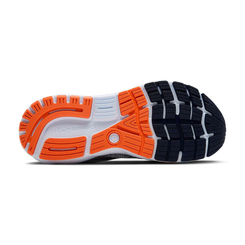 Brooks Ghost 16 Medium D (White/Peacoat/Orange)