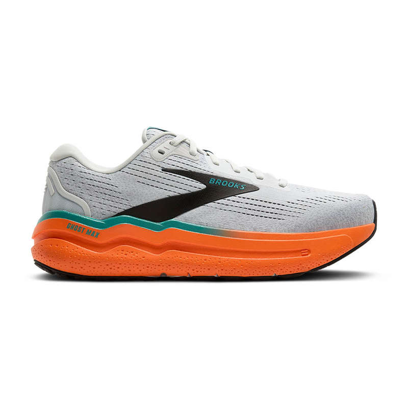Brooks Ghost Max 2 Medium/D (Oyster Mushroom/Orange/Teal)