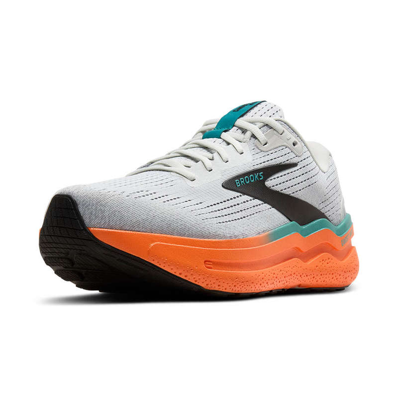 Brooks Ghost Max 2 Medium/D (Oyster Mushroom/Orange/Teal)