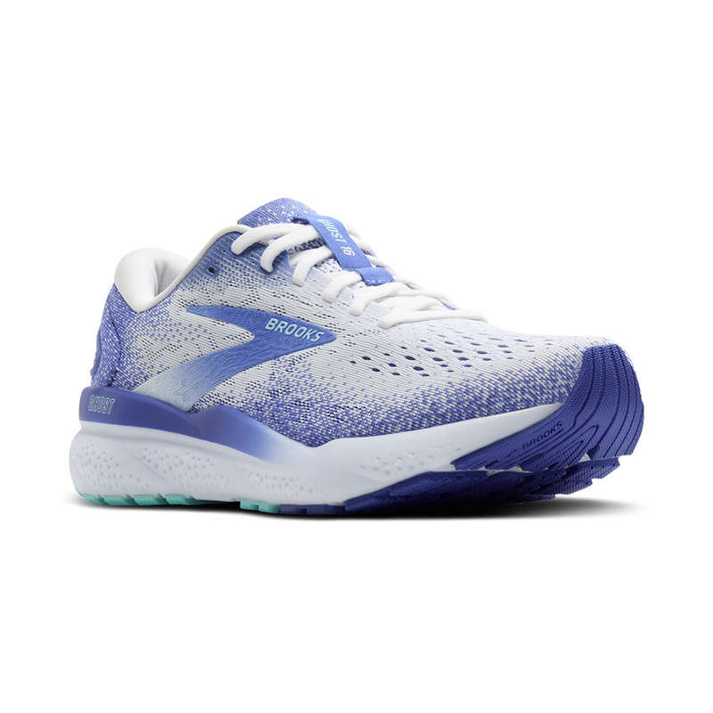 Brooks Ghost 16 Ladies Medium B (White Amparo Blue/Limpet Shell)
