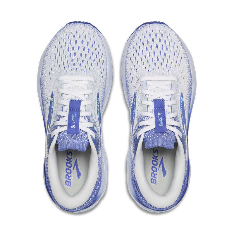 Brooks Ghost 16 Ladies Medium B (White Amparo Blue/Limpet Shell)