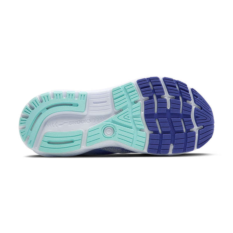 Brooks Ghost 16 Ladies Medium B (White Amparo Blue/Limpet Shell)