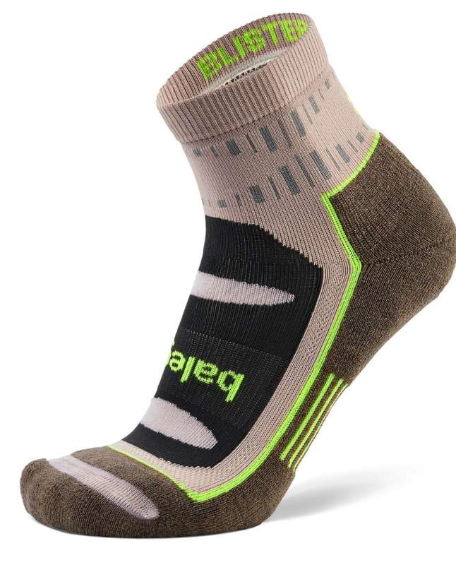 Blister Resist Quarter Running Sock: Mushroom