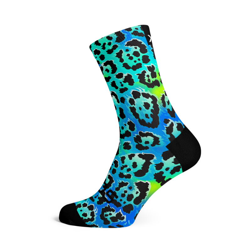 SOX Electric Leopard Blue Socks