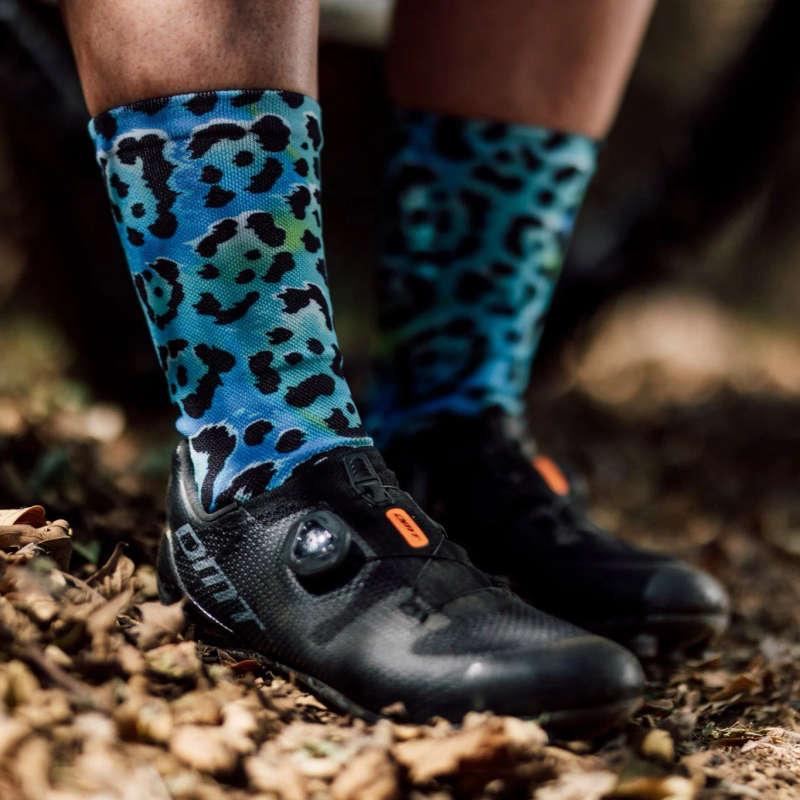 SOX Electric Leopard Blue Socks