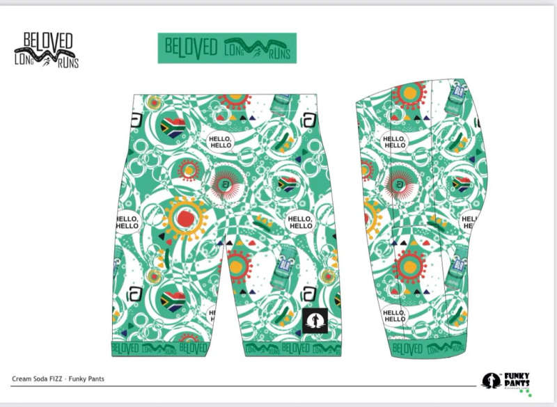 High Waist Funky Pants - Beloved Long Runs - Creme Soda Fizz
