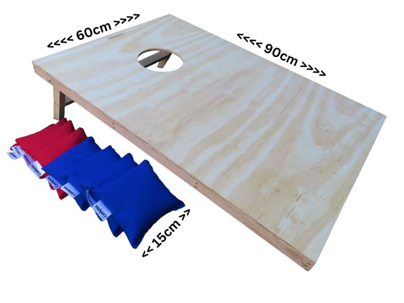 Trendify Giant Single Board Cornhole Game with 8 X Bean Bags (Optional Themes) (Branding Options ...
