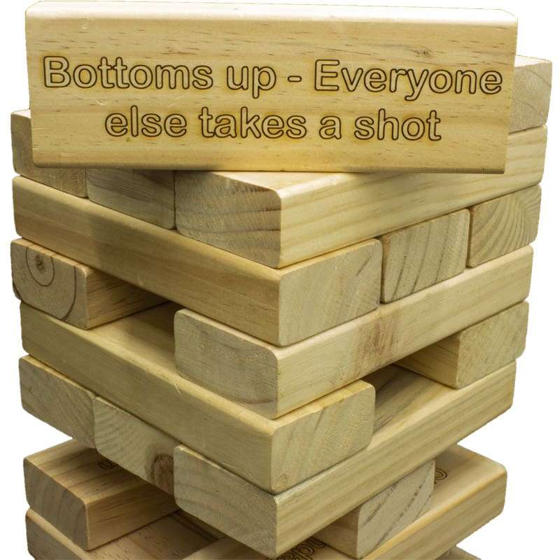 Giant Trendify Party Drinking Jenga like Building Blocks with Bag