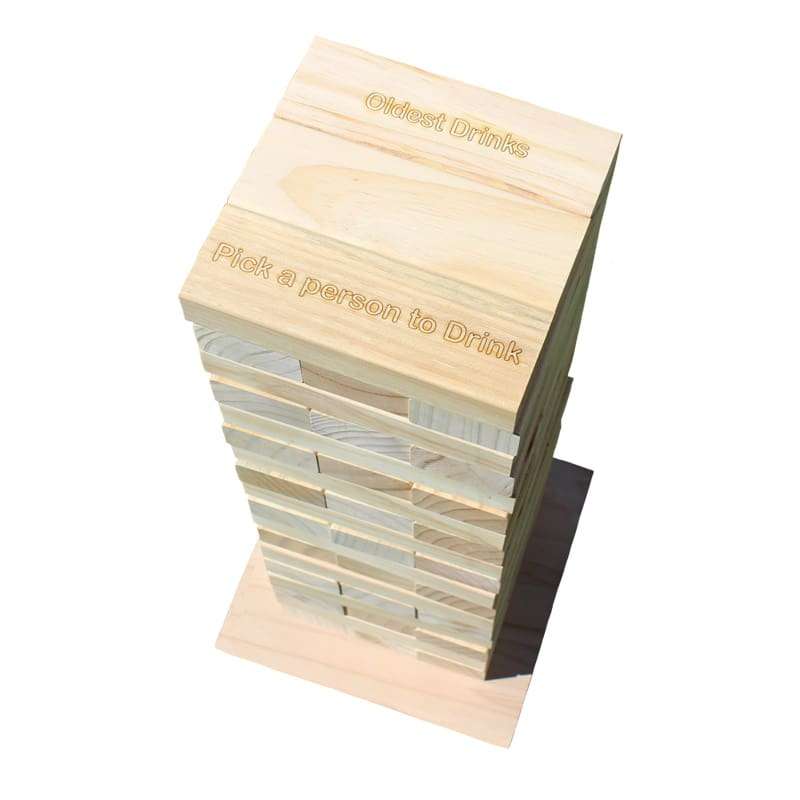 Giant Trendify Party Drinking Jenga like Building Blocks with Bag