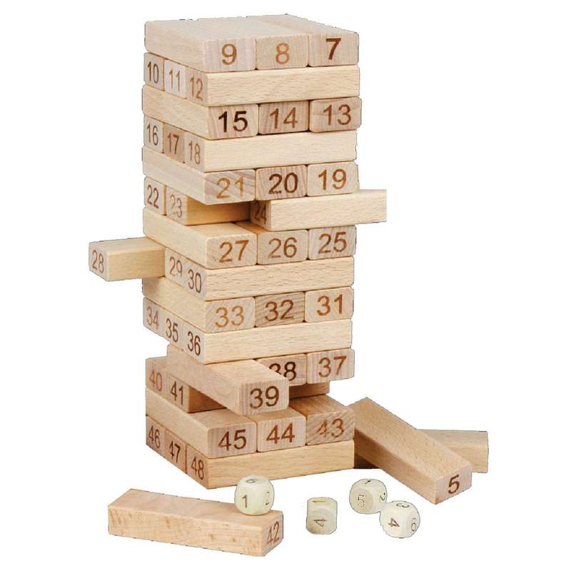 Piccolo Tumble Tower Set Game with Wooden Box