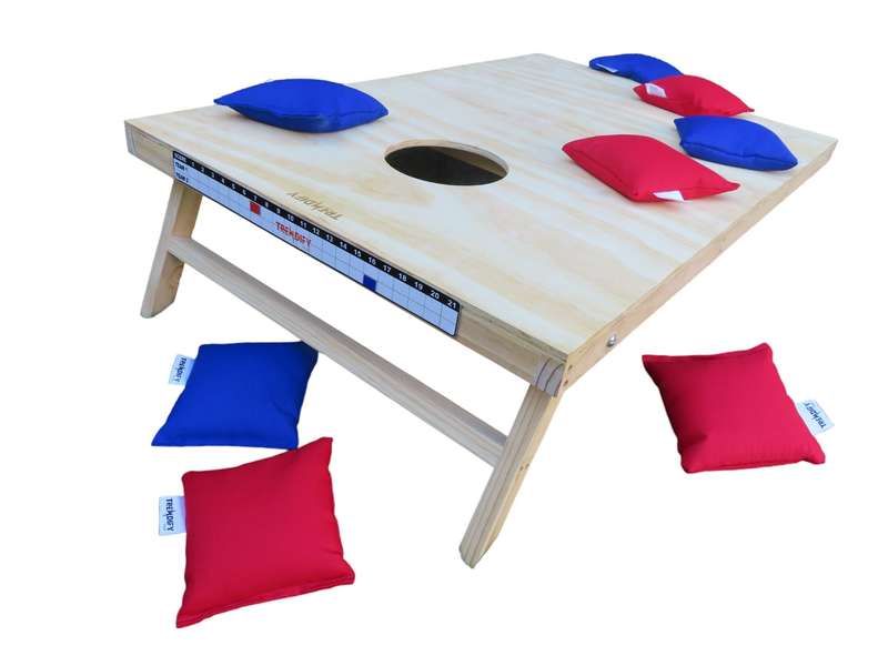 Trendify Giant Single Board Cornhole Game with 8 X Bean Bags (Optional Themes) (Branding Options ...