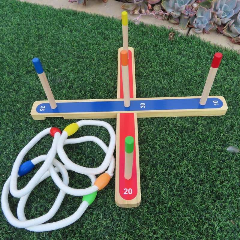 Trendify Quoits (Ring Toss) Wooden Game with Bag