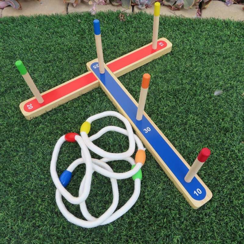 Trendify Quoits (Ring Toss) Wooden Game with Bag