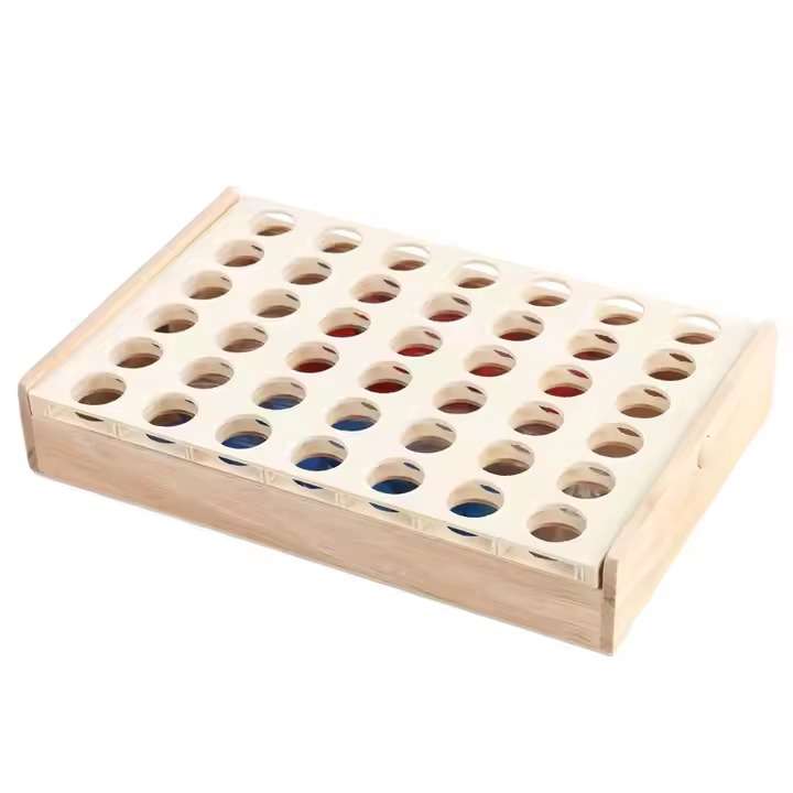 Trendify Mini Connect 4 Wooden Game with bag