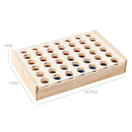 Trendify Mini Connect 4 Wooden Game with bag
