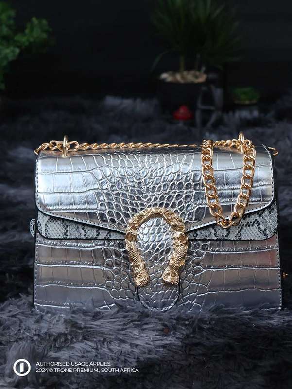 African Aura Designer Bag - Silver