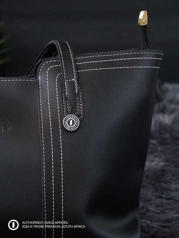 Debbie Patricks' Large Threaded Tote Bag - Black