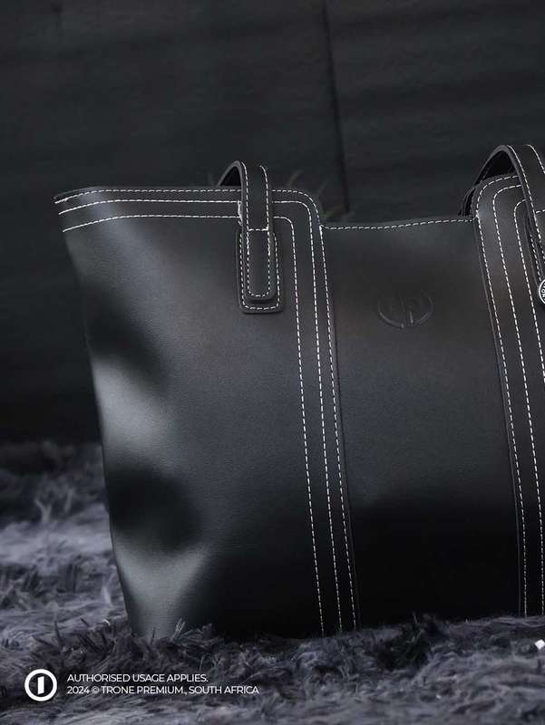 Debbie Patricks' Large Threaded Tote Bag - Black