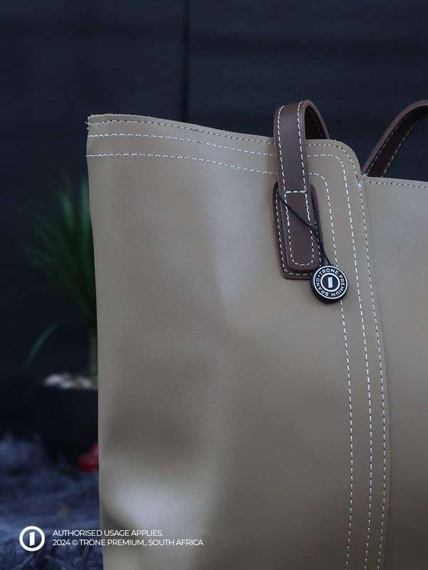 Debbie Patricks' Large Threaded Tote Bag - Brown