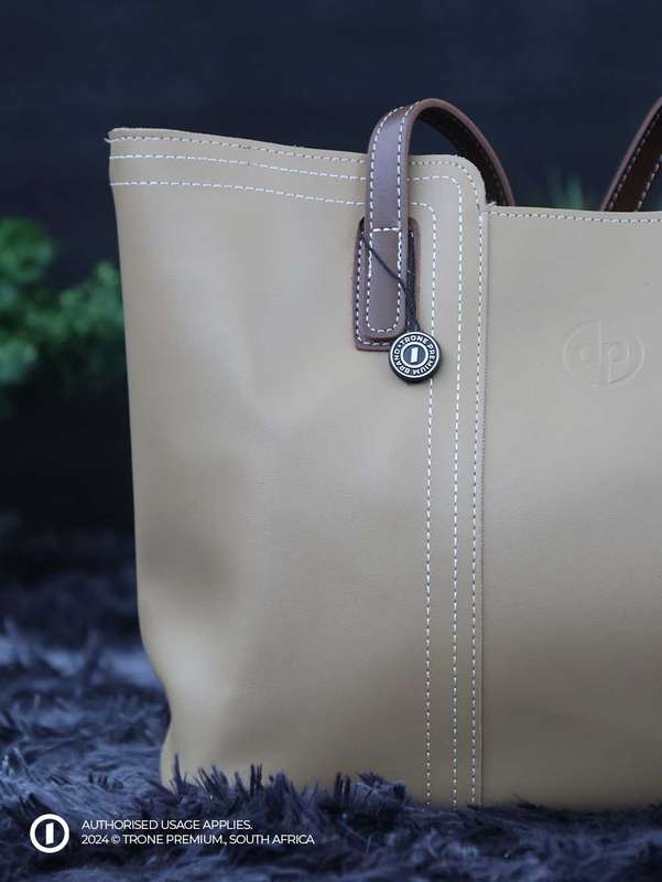 Debbie Patricks' Large Threaded Tote Bag - Brown
