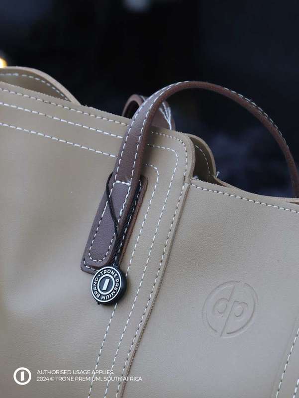 Debbie Patricks' Large Threaded Tote Bag - Brown