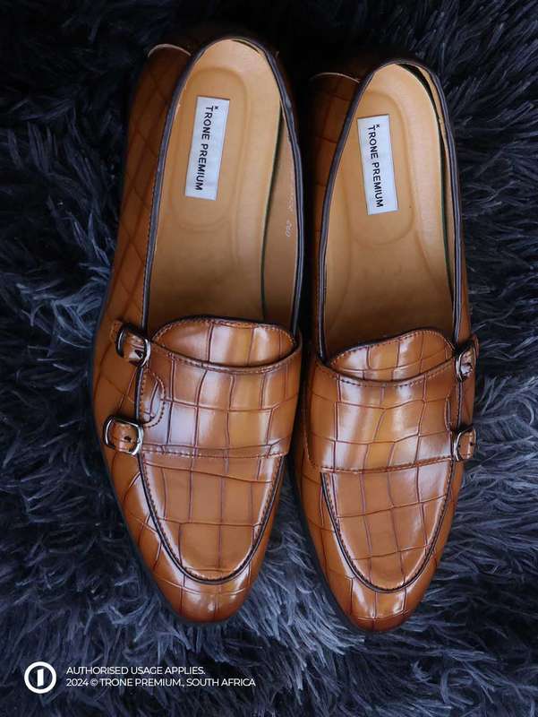 Double Buckle Monk Loafers - Brown