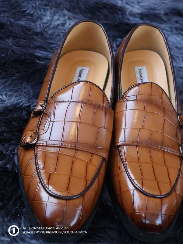 Double Buckle Monk Loafers - Brown