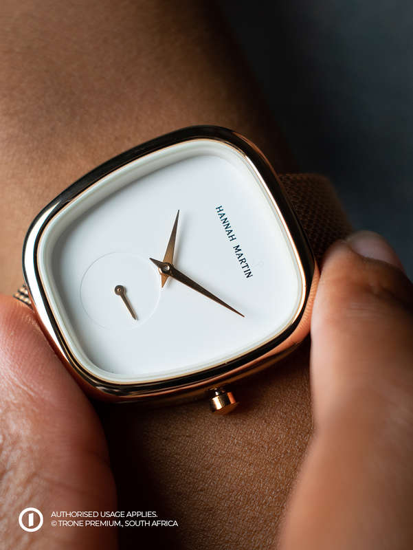 Hannah Martins blush Watch - Gold + White