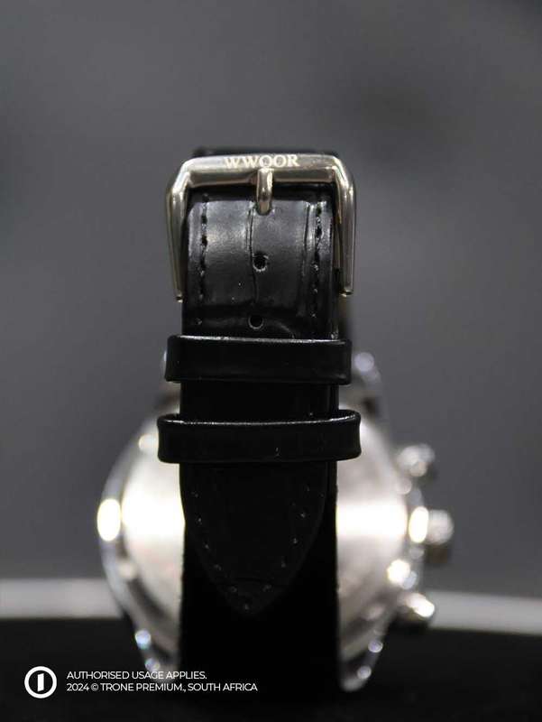 Premium WWOOR Atlas Watch - Silver + Black