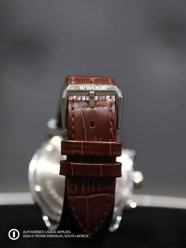 Premium WWOOR Atlas Watch - Rose Gold + Brown