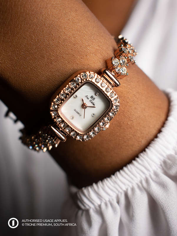 Premium Stone Laced - Rose Gold Watch