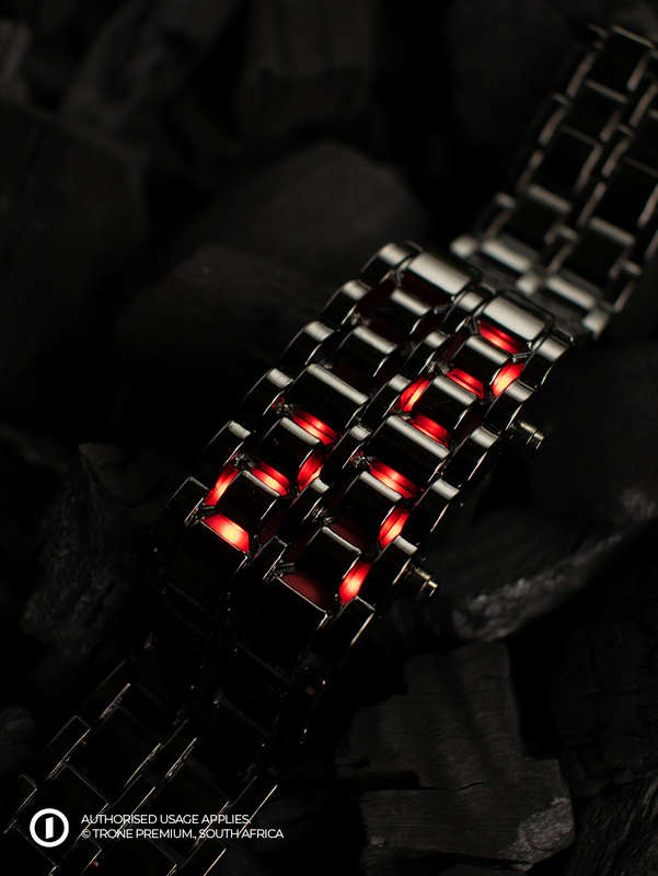 Coated Chain Watch - Red LED