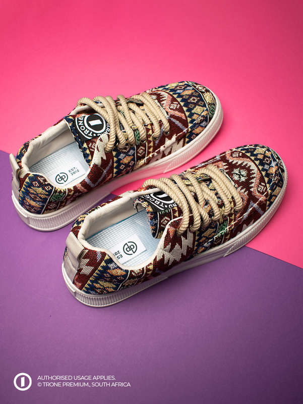 Heritage Sneakers - Dark Red Pattern