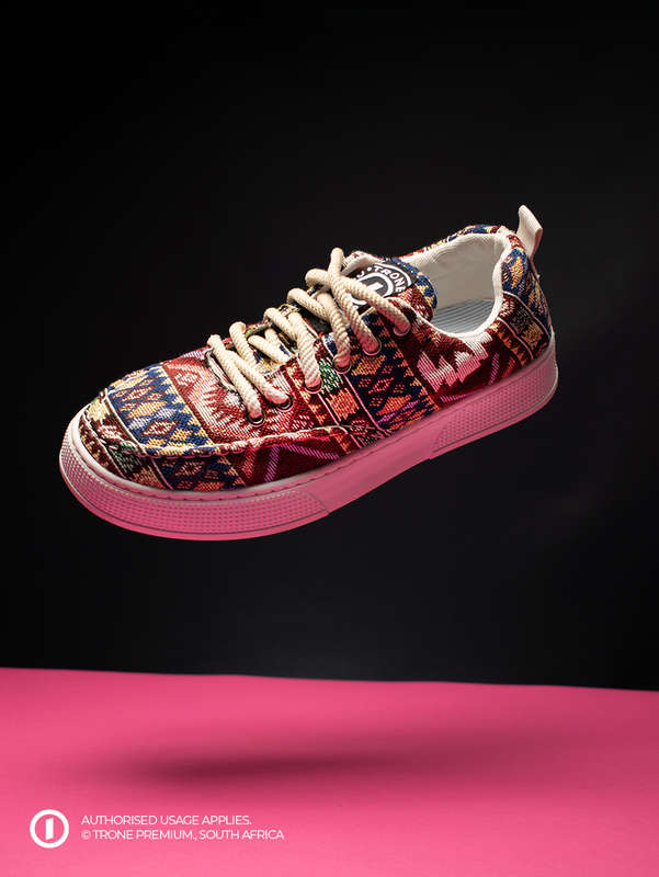 Heritage Sneakers - Dark Red Pattern