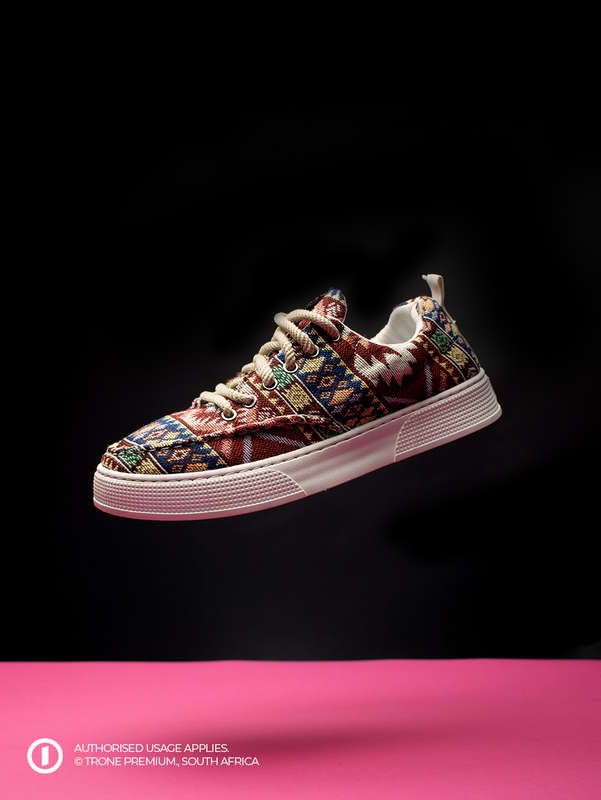 Heritage Sneakers - Dark Red Pattern