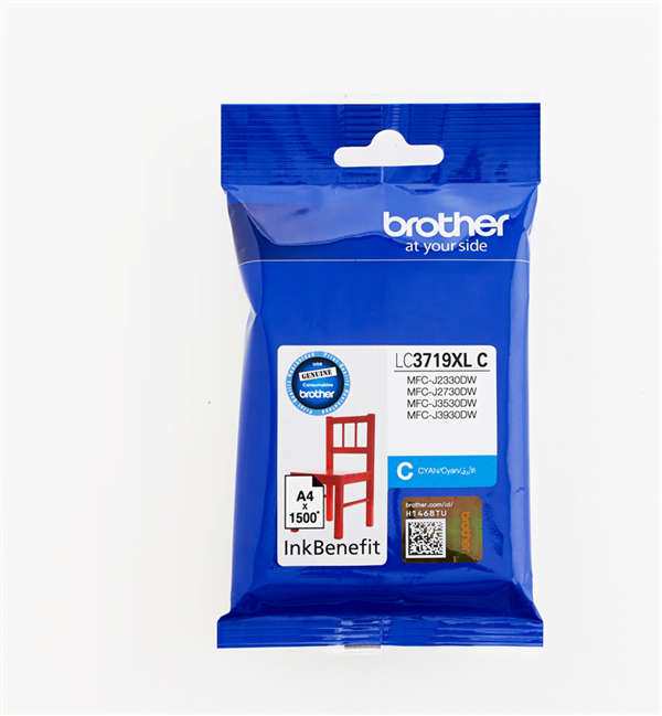 Brother High Yield Cyan Cartridge for MFCJ3530 ~ MFCJ3930 ~ MFCJ2330DW ~ MFCJ2730DW