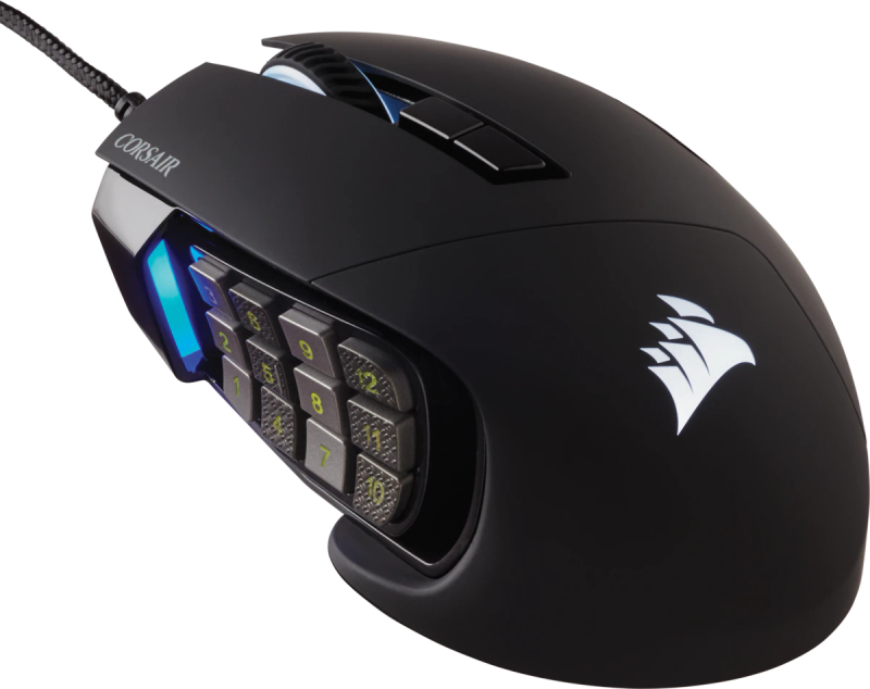 Corsair SCIMITAR RGB ELITE |  Right-hand |  Optical |  USB |  18000 DPI |  Black