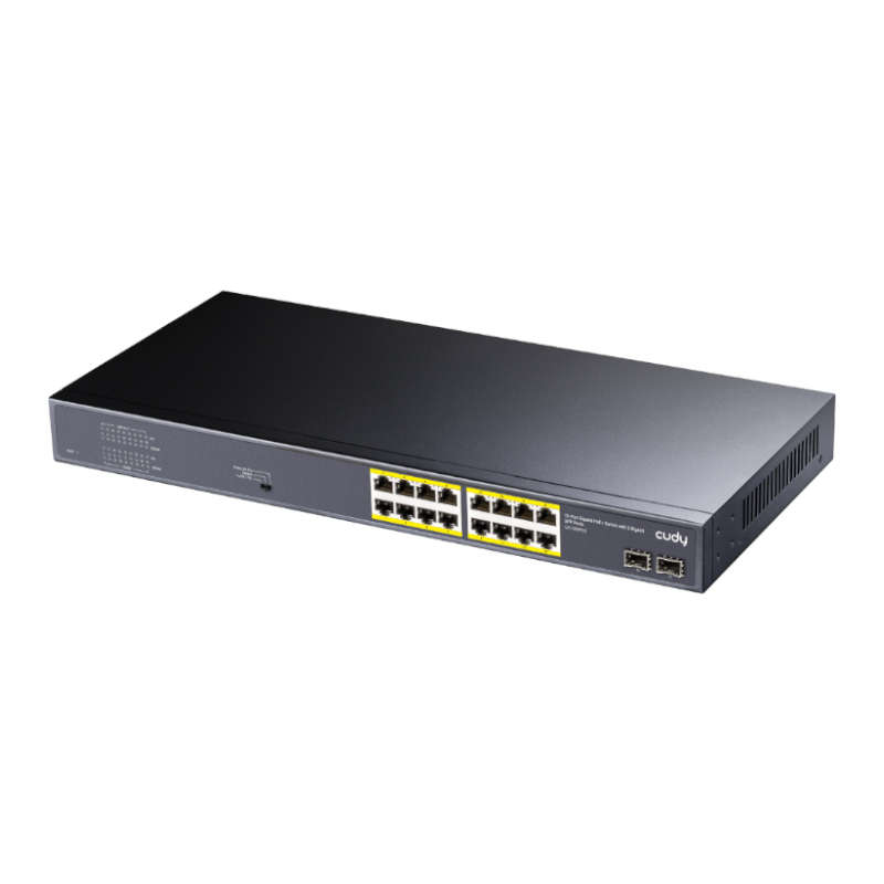 Cudy 16-Port BASE-T Gigabit,2-Port 1000 BASE-X SFP,PoE+ 200W