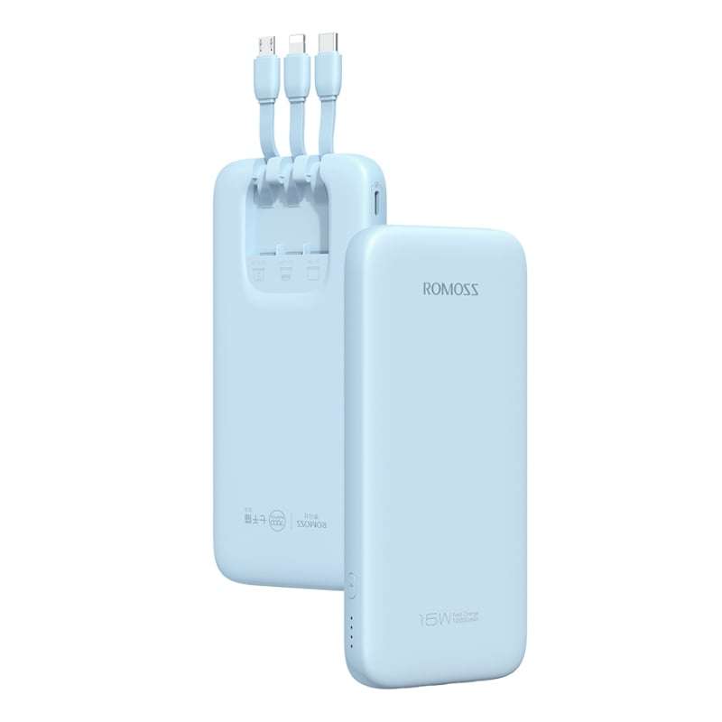 ROMOSS PWR BNK 10000MAH 15W BLU