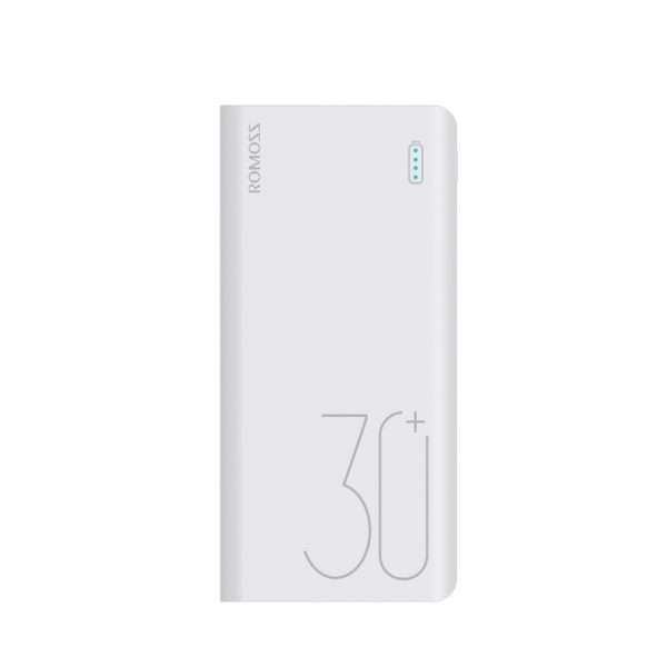 Romoss Sense8+ 30000mAh QC Type-C Power Bank - White