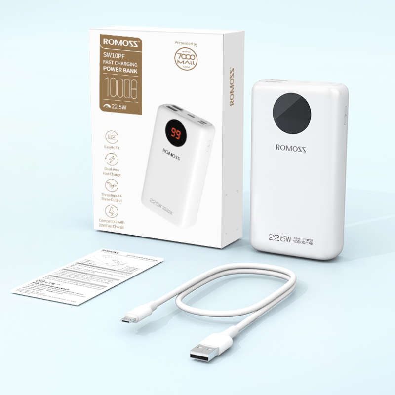 Romoss 10000mah 22.5w Power Bank WHT