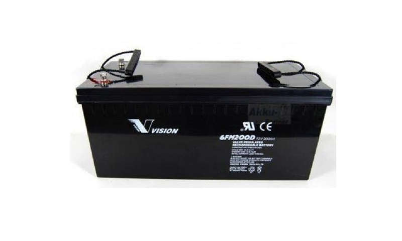 Vision Deep Cycle AGM Battery 6FM200Z-X (For Use With Inverters - 200Ah 12V)