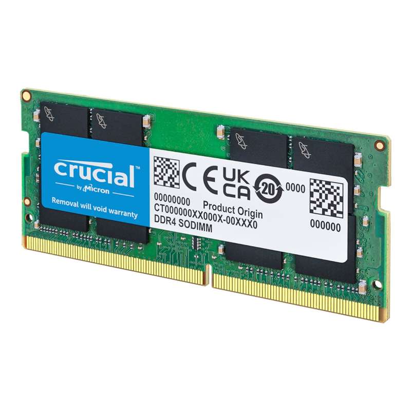 Crucial 16GB DDR4 3200 MHz SO-DIMM Single Ranked Memory