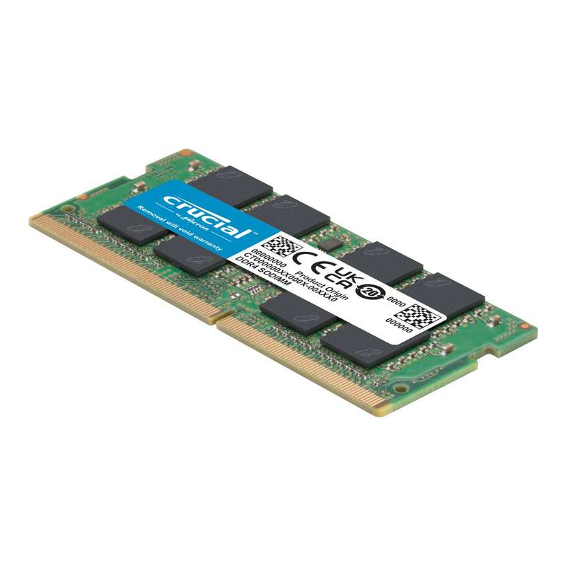 Crucial 16GB DDR4 3200 MHz SO-DIMM Single Ranked Memory