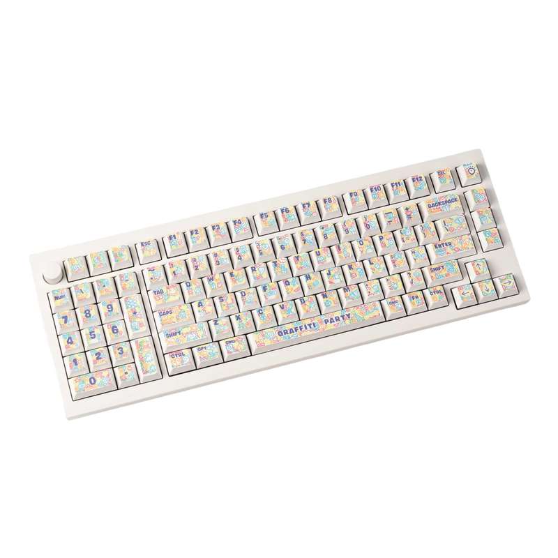 Keychron Graffiti Party  Cherry Profile Dye-Sub PBT Full Keycap Set (140 Keys, MX-Compatible)
