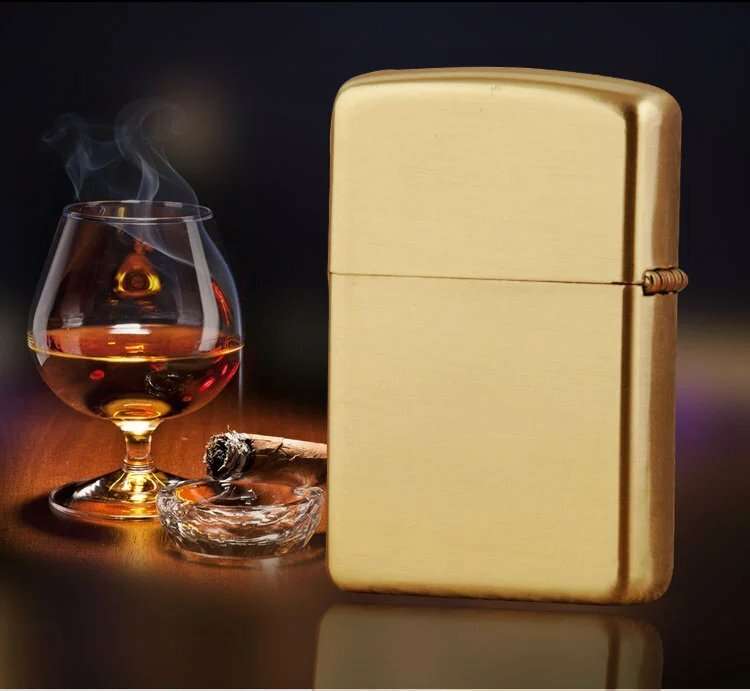 Quality Wind Proof Kerosene Lighter - Gold